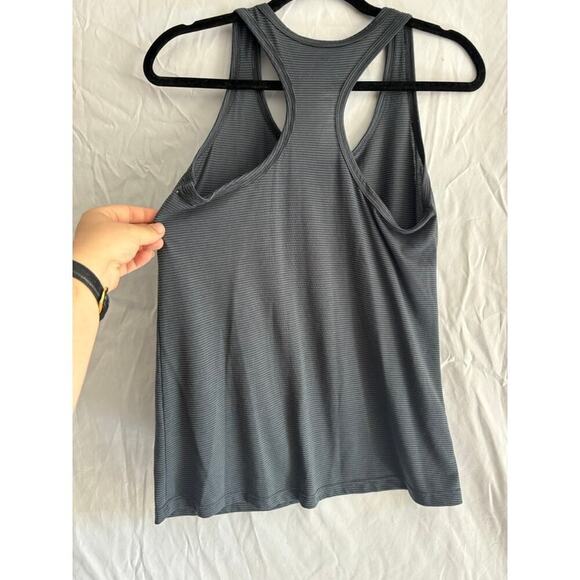 Athletic Works Women's Blue & Grey Striped Racerback Workout Tank - Picture 5 of 6